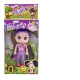 Papusa mini Cute Baby 12 cm, mov