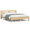 Gossi cadru de pat cu tablie si led, stejar sonoma, 150x200 cm