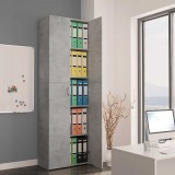 vidaXL Dulap de birou, gri beton, 60x32x190 cm, PAL