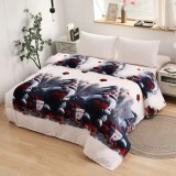 Cumpara ieftin Patura Cocolino Model de Craciun 200x230, Albastra cu Reni - SUZ10