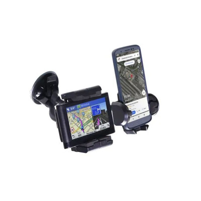 Suport auto pentru telefon dublu pentru telefon si GPS Streetwize foto