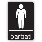 Indicator semnalizare Toaleta barbati, PVC, 14 x 10 cm