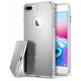 Husa protectie efect oglinda pentru iPhone 7 Plus Luxury Silver Plated Perfect Fit