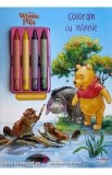 Disney Winnie de plus. Coloram cu Winnie. Carte de colorat cu 4 creioane cerate