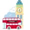 Mini puzzle din lemn autobuzul londonez, Orange Tree Toys