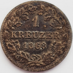 2450 Germania Bavaria 1 kreuzer 1868 Maximilian II km 873