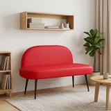 vidaXL Bancă tapițată cu spătar Roșu 110 x 60 x 76 cm 42040803
