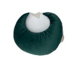 Perna din catifea Nobodinoz, model Pierrot, &icirc;n formă de semilună, verde oliv