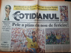 cotidianul 19 iulie 1994-brazilia a castigat cupa mondiala la fotbal foto