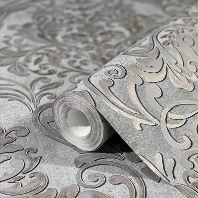 Tapet decorativ, Marburg clasic, baroc, gri, auriu, dormitor, living, Urban Spaces, 32605 foto