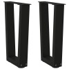 VidaXL Picioare pentru măsuță de cafea &icirc;n formă de V, 2 buc., negru, 28x (42-43,3) cm, oțel