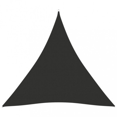 vidaXL Parasolar, antracit, 4x4x4 m, țesătură oxford, triunghiular foto