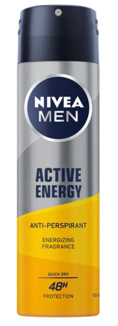 Deodorant antiperspirant spray Nivea Men Active Energy, 150 ml