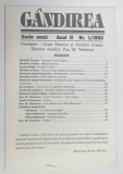GANDIREA , REVISTA , SERIA NOUA , ANUL II , NUMARUL 1 de MIHAI MARINICA , 1993