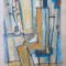 Lucrare L. Klodnischi, tehnică mixtă 48 x 33 cm, anii 60, semnat in monograma