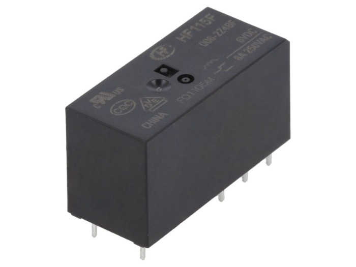 Releu Electromagnetic DPDT 6VDC 8A PCB