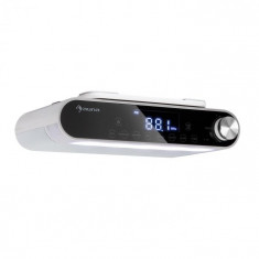 Auna KR-130, radio de bucatarie, bluetooth, hands-free, fm, lumini led, alb foto