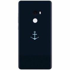 Husa silicon pentru Xiaomi Mi Mix 2, Blue Navy Anchor Illustration Flat