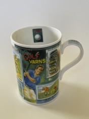 Cana din portelan englezesc OXFORD ENGLAND FINE BONE CHINA GOLF Stai cu ochii pe minge