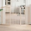 VidaXL Poartă pentru c&acirc;ini pliabilă, 3 panouri, 150 cm, lemn de plop 352206