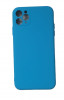 Huse protectie camera cu microfibra in interior Iphone 11 Pro Albastru Ocean, Silicon, Husa