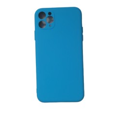 Huse protectie camera cu microfibra in interior Iphone 11 Pro Max Albastru Ocean