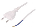 Cablu Electric 2x0,5mm2 PVC 2m Alb 2,5A