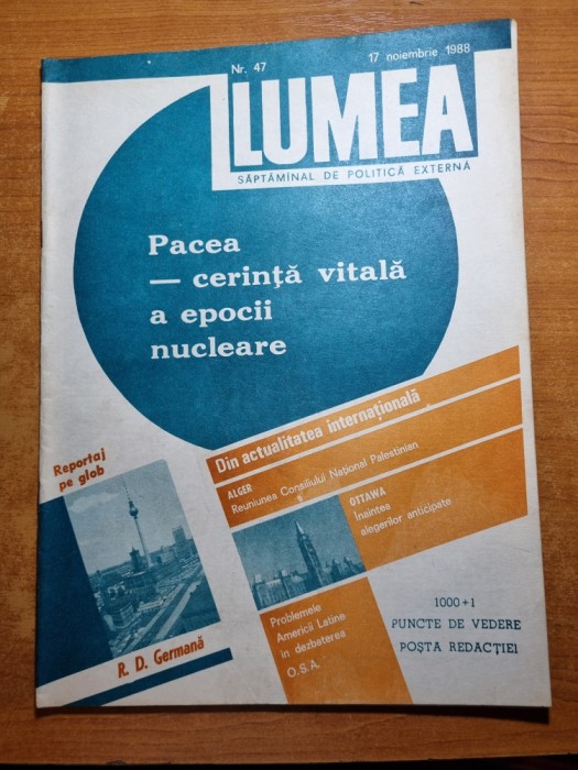 revista lumea 17 noiembrie 1988