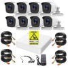 Sistem supraveghere Hilook, 8 camere 2MP Infrarosu 20m, DVR 8 canale 2MP, Accesorii montaj, Autocolant Rovision SafetyGuard Surveillance