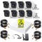Sistem supraveghere Hilook, 8 camere 2MP Infrarosu 20m, DVR 8 canale 2MP, Accesorii montaj, Autocolant Rovision SafetyGuard Surveillance