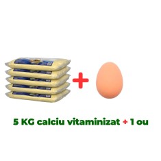 5 KG Calciu furajer vitaminizat + Ou fals de gaina