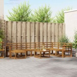 vidaXL Set de canapele de exterior 9 pcs natural Lemn Solid de Acacia 3366857