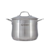 Oala inox Grunberg cu capac, 28 cm, 13 l