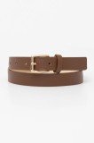 Answear Lab curea de piele culoarea bej