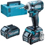 Makita TD001GM201 XGT - Masina de insurubat cu impact cu 2 acumulatori Li-Ion 40 V 4 Ah 220 Nm M5-M16 valiza speciala