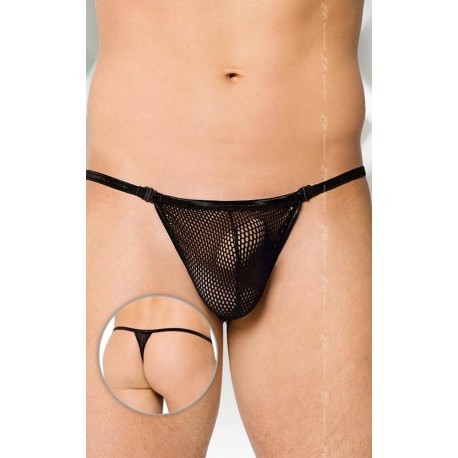 Chiloti Tanga Tip Plasa, Negru, S-L