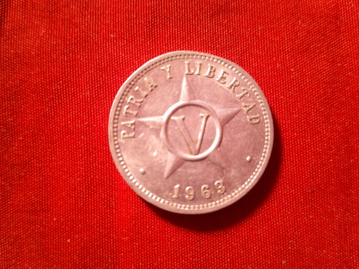 Moneda Cuba 1963 aluminiu , cal. F.Buna