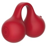 Snail Vibe-Twinn Cherry Vibrator de Deget-Silicon