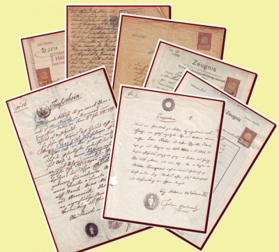 1853-1919 Romania, Lot 33 documente fiscale austriece in localitati din Bucovina foto