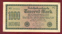 Bancnota Germania - REICHSBANKNOTE - 1.000 MARK 1922 #2 foto