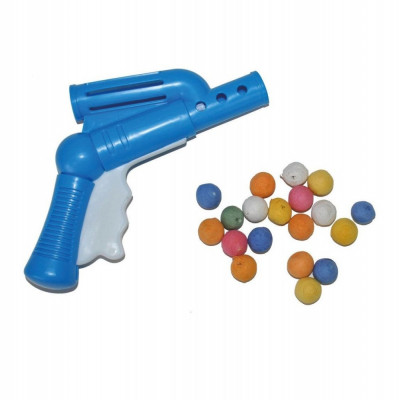 Pistol de jucarie cu bile din bumbac presat, multicolore foto