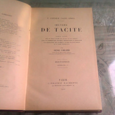 OEUVRES DE TACITE - HENRI GOELZER LIVRE III-V VOL.2 (CARTE IN LIMBA FRANCEZA)