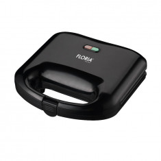 Sandwich Maker Floria ZLN-0829N, Putere 750W, Placa de tip grill, Antiaderenta, indicator luminos, Negru