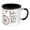 Cană Ceramică, Model Bicicletă, Interior Negru, Exterior Alb, Capacitate 330 ml