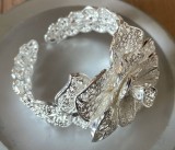 Brățară splendidă argint 925 sterling marcată, reglabilă, 63 g , elegantă, spectaculoasă, stare foarte bună, nouă, nefolosită