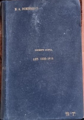 M. A. Dumitrescu - Manual de Drept Civil foto