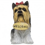 Decoratiune catel pentru gradina din rasina 13x27cm Zilan ZTS8007