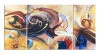 Set 3 tablouri abstracte GIGANT pictat manual, Cosmos, 200x100cm ulei pe panza