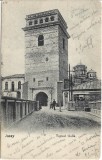 CP709N Turnul Golia, Jassy, carte poștală circulată Iași &ndash; Ploiești, 1910, Circulata, Printata