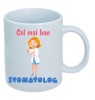 Cana alba personalizata &quot; Cel mai bun stomatolog &quot;, INOVATIX&reg;. 330ml, Oem